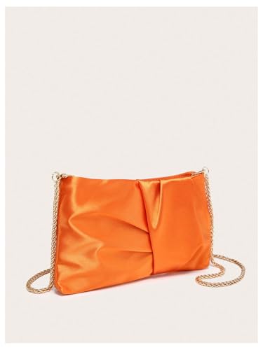Image of GORGLITTER Women's Evening Bag Birthday Wedding Party Prom Handbag Small Dressy Formal Purse Pleated Satin Clutch