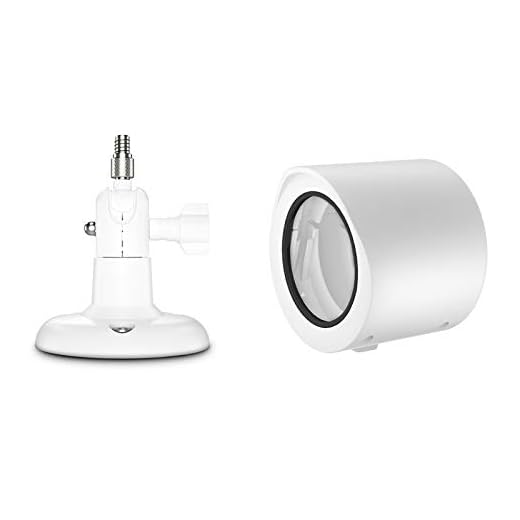 Mufern pçs/set suporte de parede apenas para compatível com câmera doméstica yi 3 suporte de suporte giratório de 360 graus montado na parede capa para compatível com câmera doméstica yi 1080p/720p