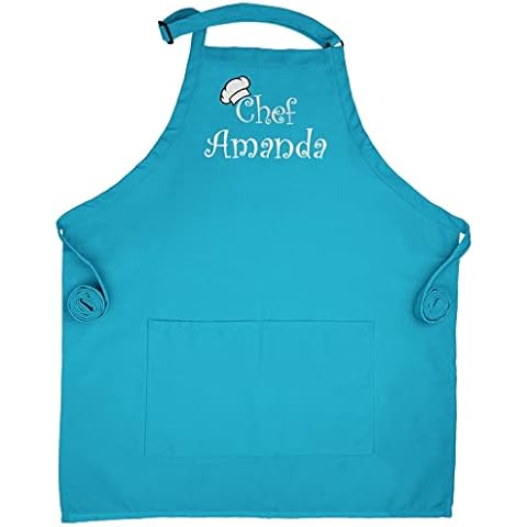 Personalized Adult Aprons - Embroidered Grilling Chef Apron For Men or Kitchen Chef Aprons For Women - Customized Apron Cover