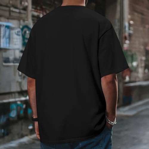 Image of BeWithYou Oversized Graphic Tshirts for Men Vintage Los Angeles Letter Graphic Shirt Baggy Streetwear Tee Casual Cotton Tops
