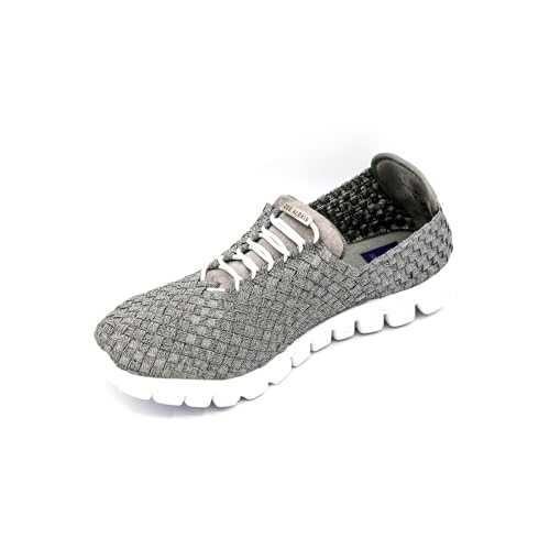 Image of Zee Alexis Women's Danielle Sneakers | Breathable Lightweight Flexible Casual Comfortable Slip-On No-Tie Elastic Laces Woven Shoes