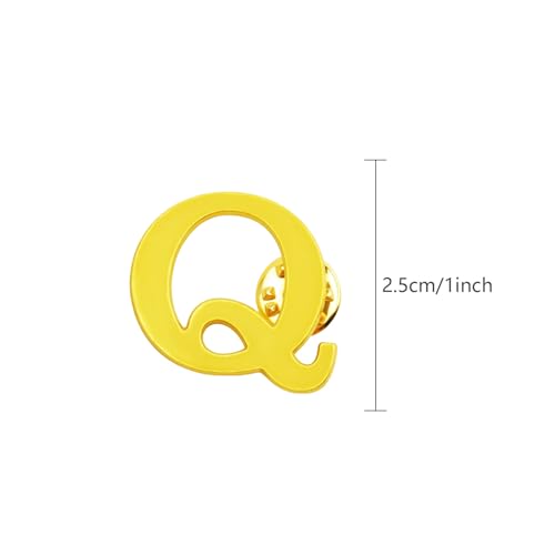 Image of 10Pack A-Z 26 Letters Pins Brooches Silver Plated Metal Broaches Pins-GOLD Initial Breast Brooch pin Tack Name Personalized Gifts for Women Men