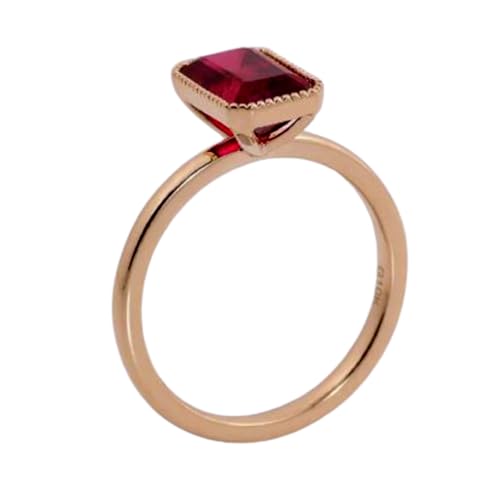 Bague de fiançailles grenat, la promesse d'un amour éternel en argent doré