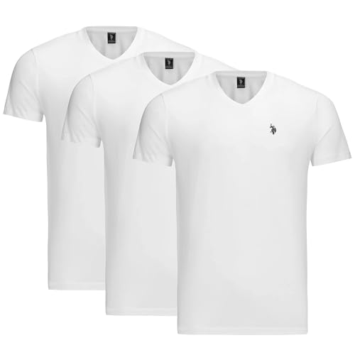 Image of U.S. Polo Assn. Men's Solid V‑Neck T-Shirt