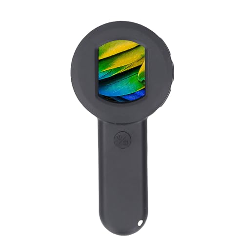 Handheld Microscope with 2.0 Inch Screen, 50X 16MP Camera Digital Magnifying Glass Trichome Handheld Illuminated Magnifier with 8 LED Lights for Repair Reading Jewelry Inspection