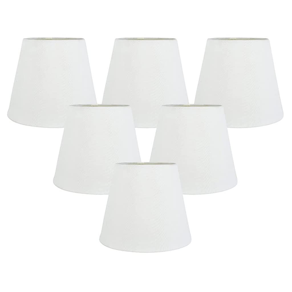 Abat-jour en tissu blanc E14 lot de 6 anti-éblouissement pour applique