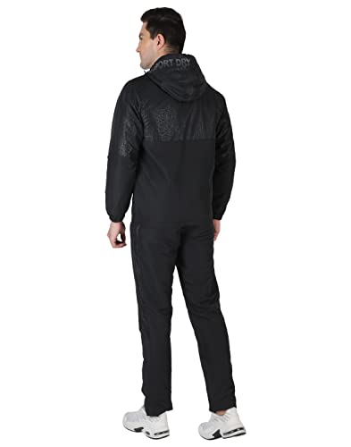 Image of Monte Carlo Men Black Polyester Solid Tracksuit 221054610-1