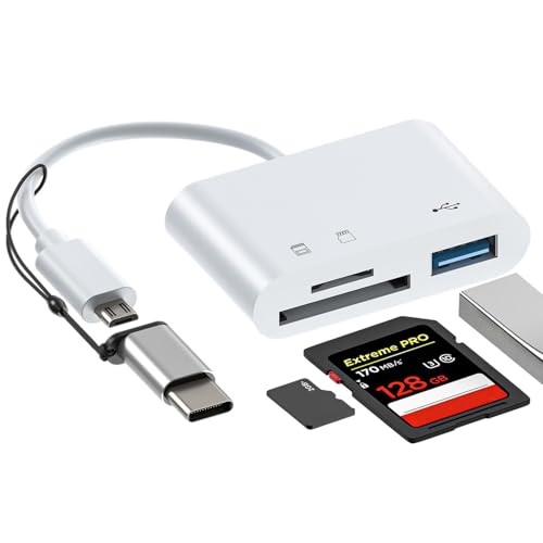 Adattatore per scheda di memoria | Adattatore doppio connettore USB C USB 3.0 3 in 1 | Lettore di portatile di tipo C, lettore di di memoria multifunzione supporta Cf Tf Mmc -Mmc Uh