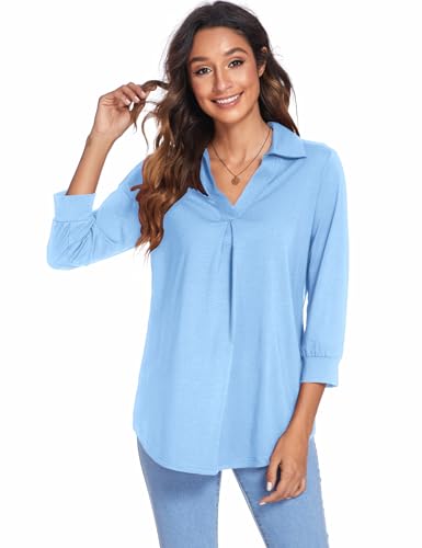 Image of Newchoice Womens 3 /4 Sleeve Shirts Business Casual Tops