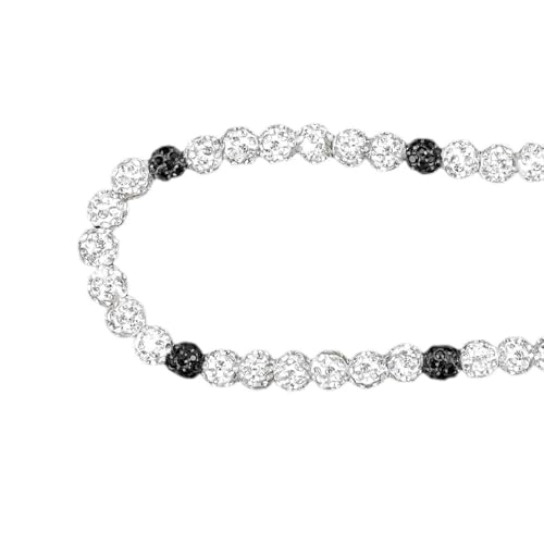 Ice Baseball Necklace – Rhinestone Beaded Baseball Chain for Boys & Teens – Elastic Sports Jewelry for Baseball Players – Sparkly Unisex Bling Chain