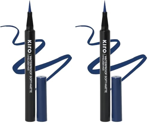Image of Kiro Waterproof Soft-Matte Eyeliner Pen - Azure Blue, 1.1 ml (Pack of 2)
