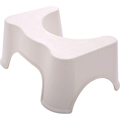Cestval Pad Taburete para Inodoro, Duradero, plástico Antideslizante, para Sentadillas, 1 Unidad, Color Blanco