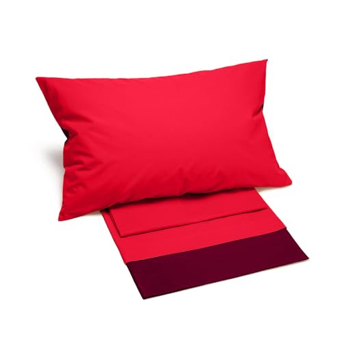Parure de lit 1 place Caleffi Bikolor housse de couette drap lit simple - 4