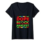 Photo Gallery donna dope black analyst orgoglioso nero professionale carriera pride job maglietta con collo a v Photo Gallery donna dope black analyst orgoglioso nero professionale carriera pride job maglietta con collo a v