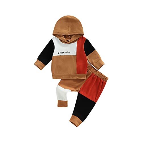 MoccyBabeLee Toddler Baby Boy Clothes Infant Long Sleeve Tops Plaid Hoodie Sweatshirt + Sweatpants Little Boy Fall Winter Outfits Set