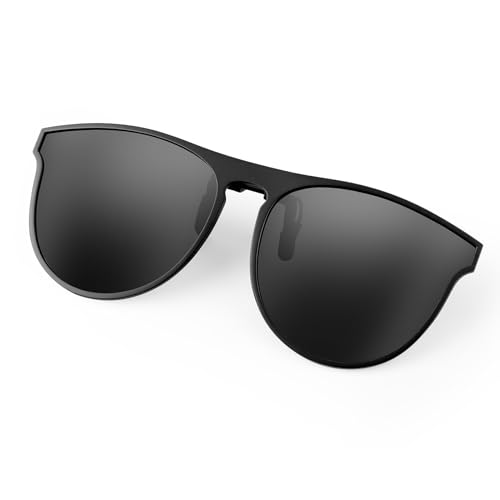 Kiiwah Sonnenbrillen Clip für Brille Herren Damen Sonnenbrille Aufsatz Herren Hochklappbar Unisex Clip On Sonnenbrille für Brillenträger für Myopie Brille Im Freien Fahren Angeln