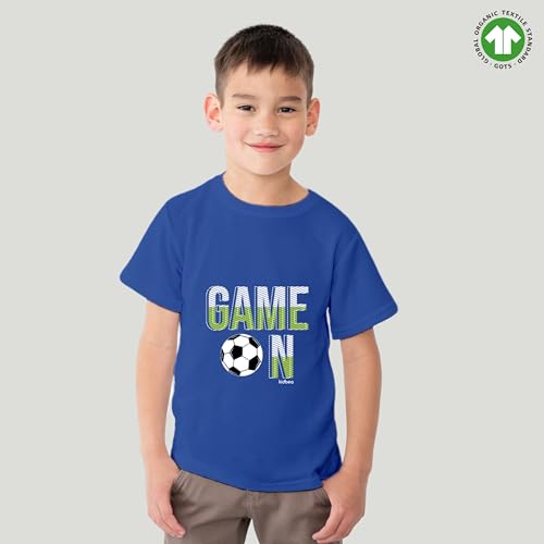 Image of Kidbea Bamboo Soft Fabric T-Shirt for Baby Boy | Game On (5-6 Years) Blue