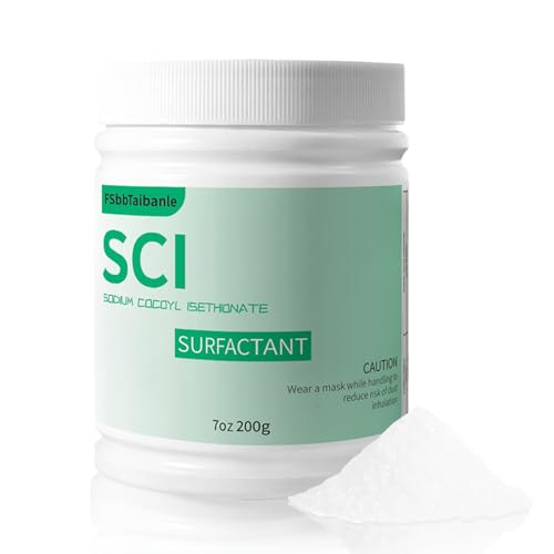 7 oz Sodium Cocoyl Isethionate Premium Sodium Cocoyl Isethionate (SCI) Powder Amazing Bubbles Gentle on Skin Biodegradable Suitable for Making Bath Bombs (7Ounce (Pack of 1))
