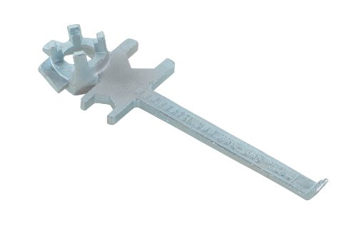 Vestil Bnw-Ix-W Polished Zinc Cast Steel Drum Bung Nut Wrench, 12" Length #TOP1