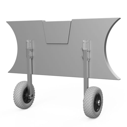 SUPROD Ruedas de Lanzamiento Ruedas de botadura de Bote para Transporte Plegable Acero Inoxidable ET200, Gris/Negro