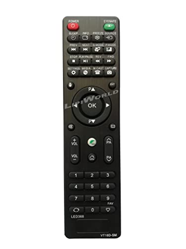 Image of LipiWorld LED368 VT18D-SM LED TV Remote Control (Suitable for Willett Tv Remote Old Exactly Same Will Only Work) Compatible for Willett