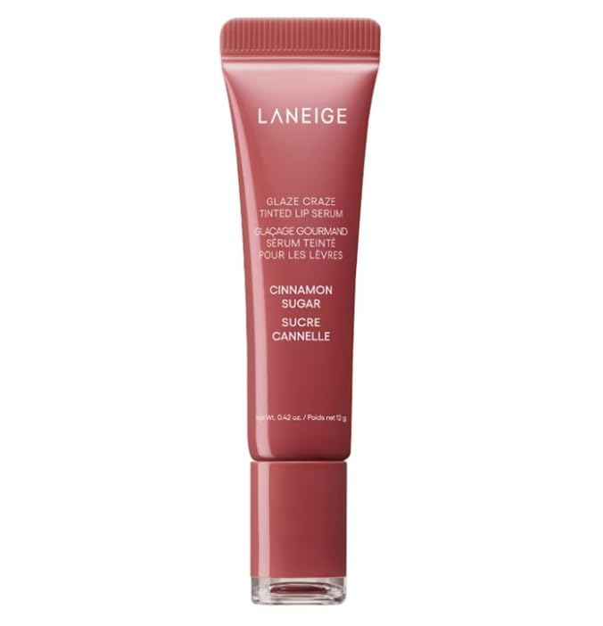 LANEIGE ORIGINAL | Glaze Craze Tinted Lip Serum - Sérum Labial Con Color | 12 gramos | by BELLA | (CINNAMON SUGAR, 12 g (Paquete de 1)
