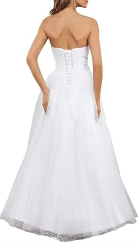 Women's Lace Wedding Dresses for Bride Tulle Bridal Gowns4