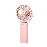 JTIAN Neck Fans for Women,New Spherical 90-Degree Rotating USB Charging Fan Portable Mini Handheld Cooler,Personal Small Desk Table Fan with USB Rechargeable Battery Operated Mini Portable Fan Pink