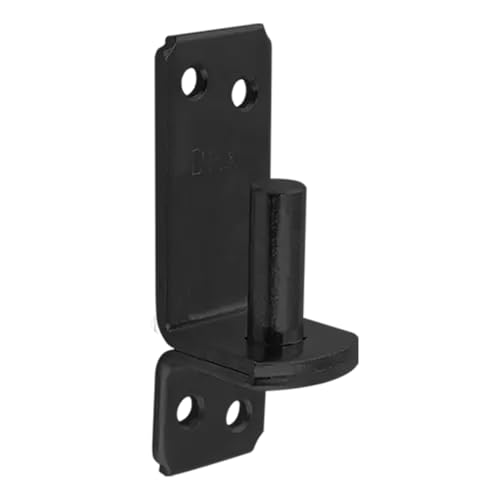 130mm x 40mm x 16mm (25mm) Black Heavy Duty Hinge Pin Gate Hinge Brackets Galvanised Steel (Pack of 2) X07E/2