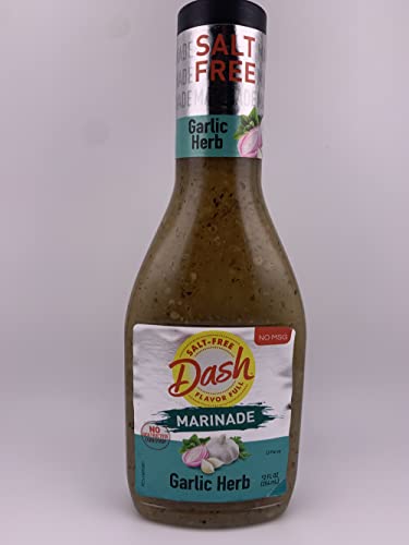 Mrs Dash Marinade, 3 Flavor Variety Pack of 12oz Bottles, Salt Free- Teriyaki Marinade, Lime Garlic, and Garlic Herb by Snackivore
