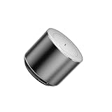 Portable Bluetooth Speaker with LED Light Ring, Compact Wireless Design (Black)