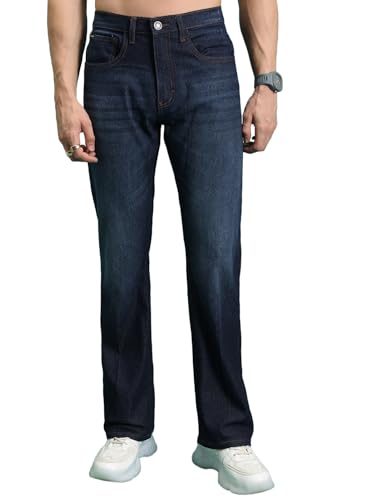 Image of Highlander Men's Straight Fit Jeans | Mid Rise | Stretchable Fabric | Designed for Comfort & Ease of Movement | Jeans for Man