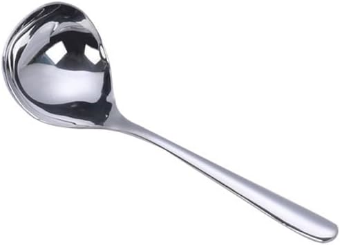 Silverware Flatware Set, 1/4/6/8/10/12pcs 304 Stainless Steel Hot Pot Spoon Soup Spoon Public Spoon Hotel Restaurant Home Hot Pot Spoon(6Pcs)