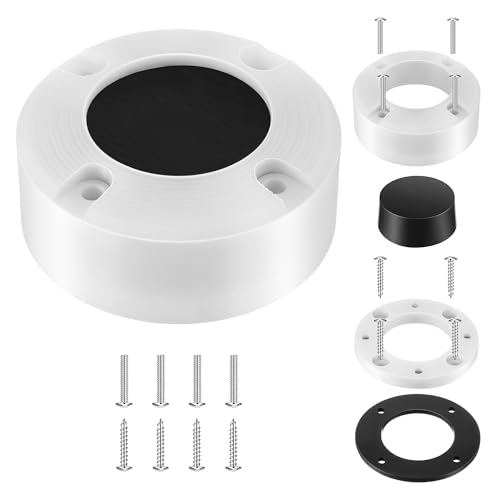 HappyAlley Round Cable Gland, Waterproof Cable Pass Through for Marine, Auto and Home, Split Seal Design Easy to Install (White)