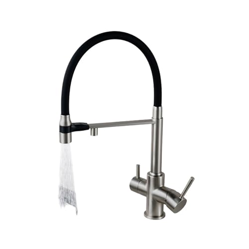 Robinet d'évier en laiton monotrou avec douchette pour cuisine moderne - 4