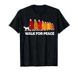 Retro Walk for Peace Monks with Aloka Dog T-Shirt