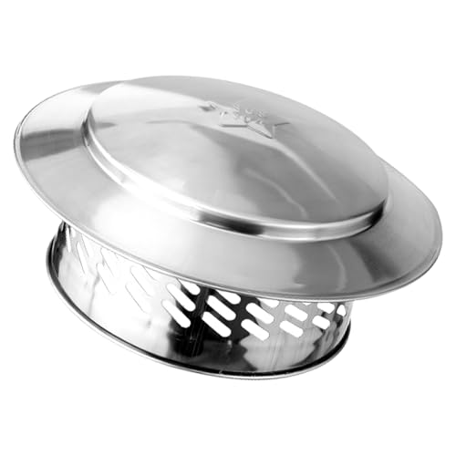 煙突キャップ | ステンレス鋼 雨よけ蓋 - 木製ストーブ用パイプ煙突キャップスクリーン付き - 煙突の雨よけ 屋外用 ストーブパイプ 炉 給湯器 工場 煉瓦造り 建築 家屋 フィニアル 向け