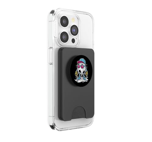PopSockets PopWallet de fútbol con efecto helado goteando y gránulos para MagSafe 4