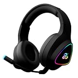 Newskill Seth - Auriculares Inalámbricos con Iluminación RGB - Color Negro