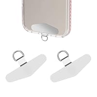 CYXZMYA 2 Stück Edelstahl Handykette Universal Pads,Ultradünne Robuste Halterung Mit Metallring, Diebstahlschutz Anti Verlust Für Alle Smartphones,Multifunktional mit Starker Haftkraft