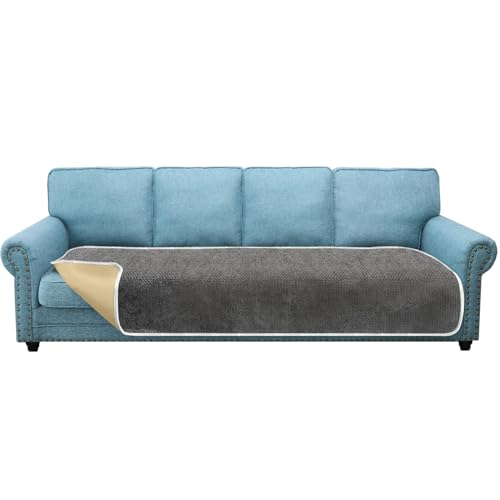 Granbest Extra Large Sofa Seat Covers 4 Seater Oversized Thick Sofa Cover Protectors from Pets Universal for All Seasons (4 Seater, Grey)