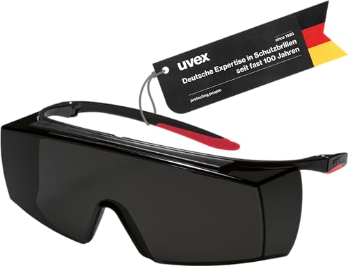 Uvex super f OTG - Überbrille für Brillenträger - Augenschutz gegen Infrarot- & UV-Strahlung - Schutzbrille geeignet für HPL/IPL-Haarentfernung - metallfrei, Anti-Beschlag & kratzfest, (IR-ex 5)
