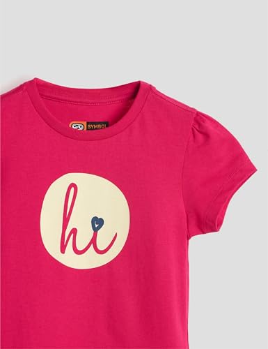 Image of Amazon Brand - Symbol Girls 100% Cotton Graphic Printed Half Sleeves Regular fit T-Shirt