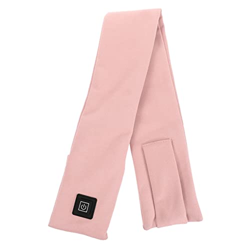 Écharpe chauffante laine rechargeable USB adulte voyage hiver rose minkissy