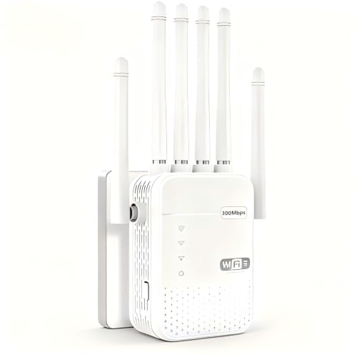 Amplificador WiFi 6 con 6 antenas de alta ganancia extensor doble banda y puertos ethernet
