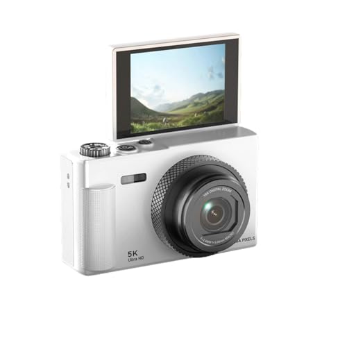 Caméra numérique 5K 75MP portable avec écran flip 180° et zoom 18x pour vlog et photo