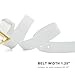 HOTWILL Belts for Women Jeans Dress Fashion Wide Waist Belt with Bronze Triangle Buckle White Medium