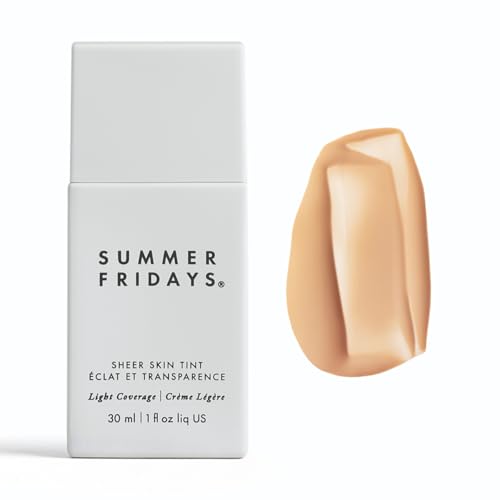 Summer Fridays Sheer Skin Tint with Hyaluronic Acid, Diminishes Uneven Tone, Sheer to Light Coverage, Shade 2, Light with Cool Undertones (1 Fl Oz)