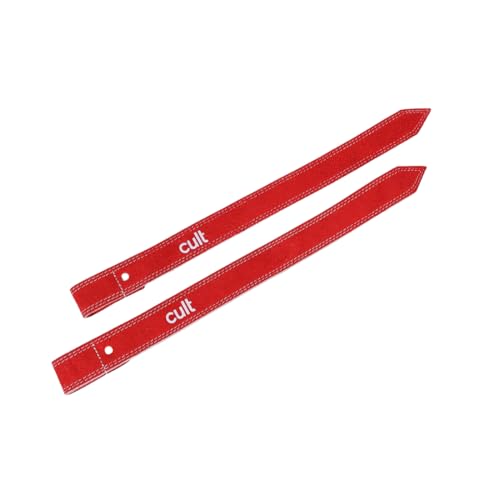 Cult Weightlifting Straps – Dual Layer Leather with Adjustable Loop & Padded Grip – Strong Support, Non-Slip, Durable Wrist Straps for Heavy Lifting, Powerlifting, Deadlifts, Gym Training – Maroon