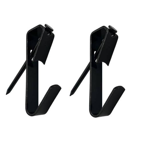 Image of 100LB Photo Frame Hooks Black Picture Hanging Hooks with Nails Kits 40 Pcs (20 Stes)